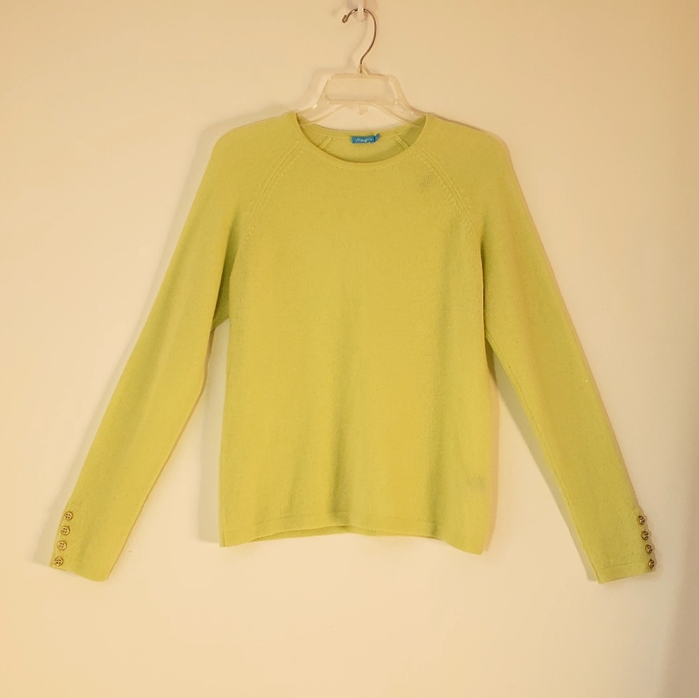 J. McLaughlin Light Mint Green Jamey Cashmere Sweater